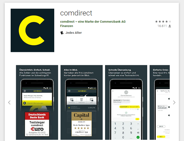 App comdirect viele Funktionen